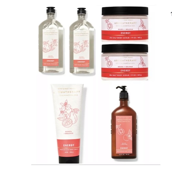 Bath & Body Works Bath & Body Aromatherapy Energy Guava Orange Set